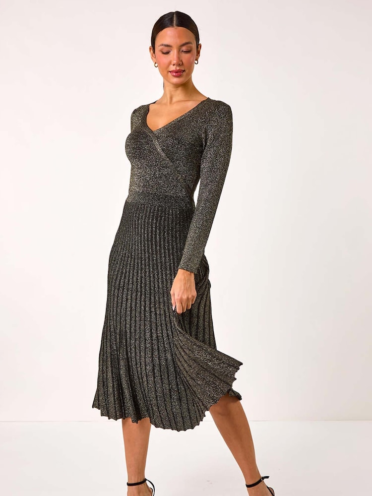 Roman V-Neck Knit Pleated Maxi Dress - Bild 2 von 5 Roman V-Neck Knit Pleated Maxi Dress - Bild 2 von 5
