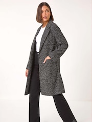 Roman Grey Single Breasted Longline Coatigan - Image 1 of 5