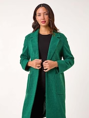 Roman Green Single Breasted Longline Coatigan - Image 4 of 5