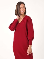 Roman Red Knitted Jumper Dress - Image 1 of 5