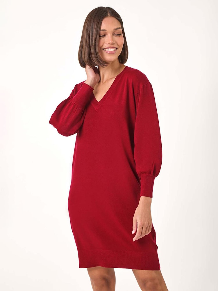 Rojo - Vestido suéter de punto de Roman - Imagen 1 de 5 Rojo - Vestido suéter de punto de Roman - Imagen 1 de 5