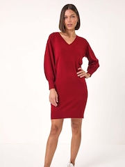 Roman Red Knitted Jumper Dress - Image 2 of 5