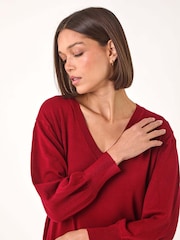 Roman Red Knitted Jumper Dress - Image 4 of 5