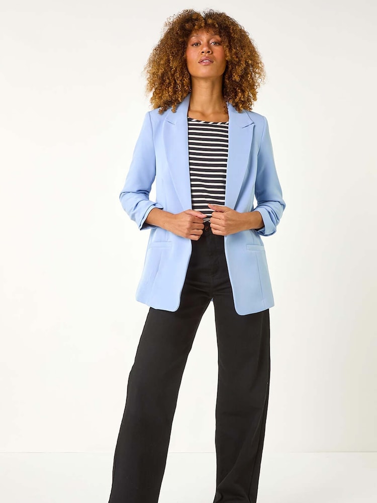 Azul - Roman Tailored Ruched Sleeve Stretch Jacket - Imagen 1 de 5 Azul - Roman Tailored Ruched Sleeve Stretch Jacket - Imagen 1 de 5