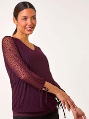 Roman Purple Spot Burnout Overlay Top - Image 1 of 5