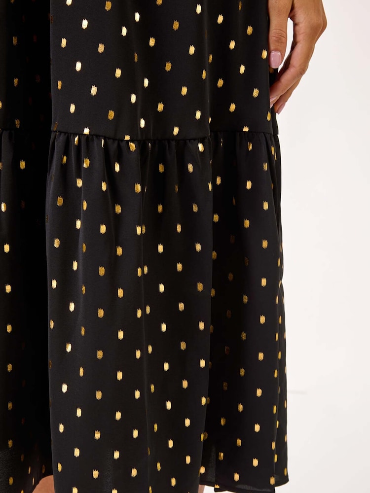Roman Spot Print Halter Neck Midi Dress - Изображение 5 из 5