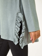 Verde - Roman Soft Touch Side Ruffle Top - Imagen 5 de 5
