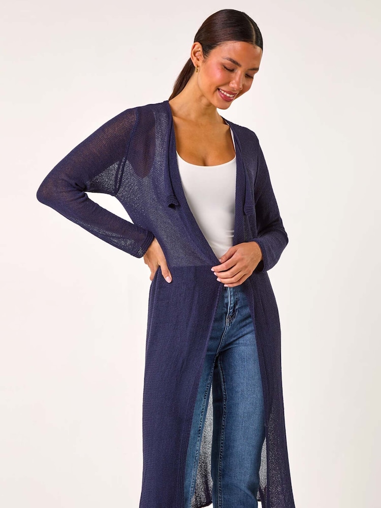 Azul - Roman Waterfall Knit Longline Cardigan - Imagen 1 de 5