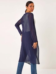 Azul - Roman Waterfall Knit Longline Cardigan - Imagen 2 de 5