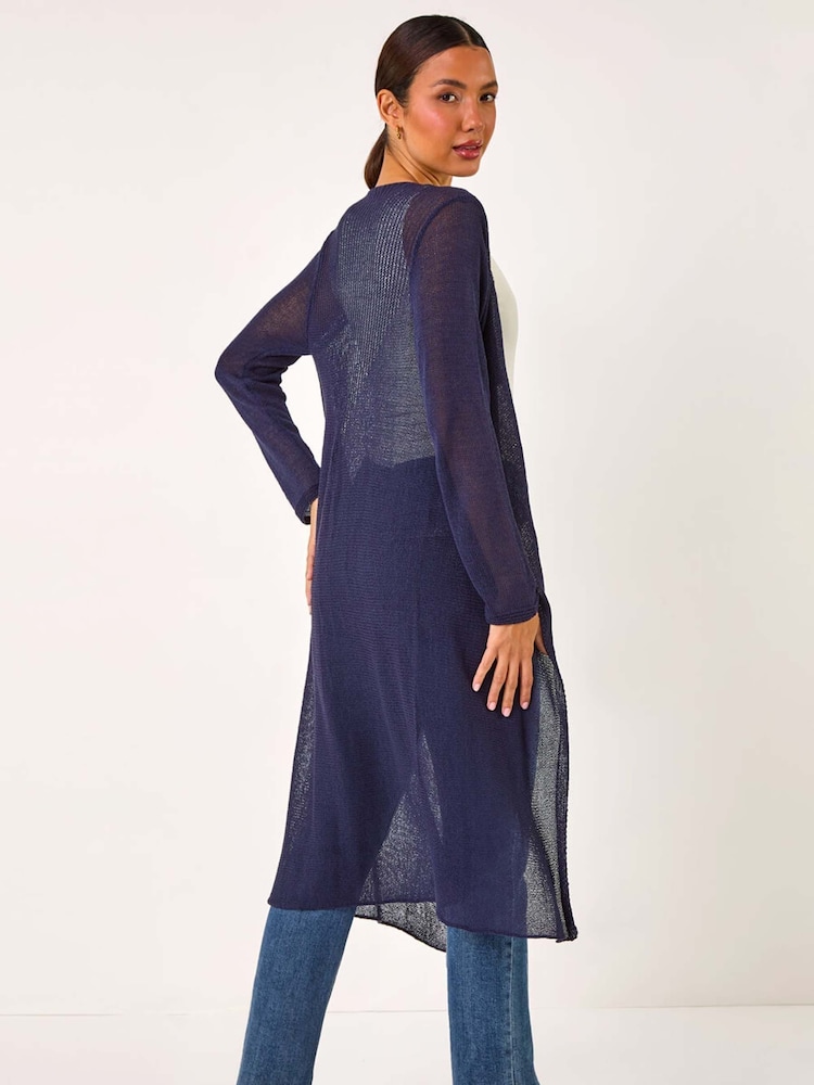 Azul - Roman Waterfall Knit Longline Cardigan - Imagen 2 de 5