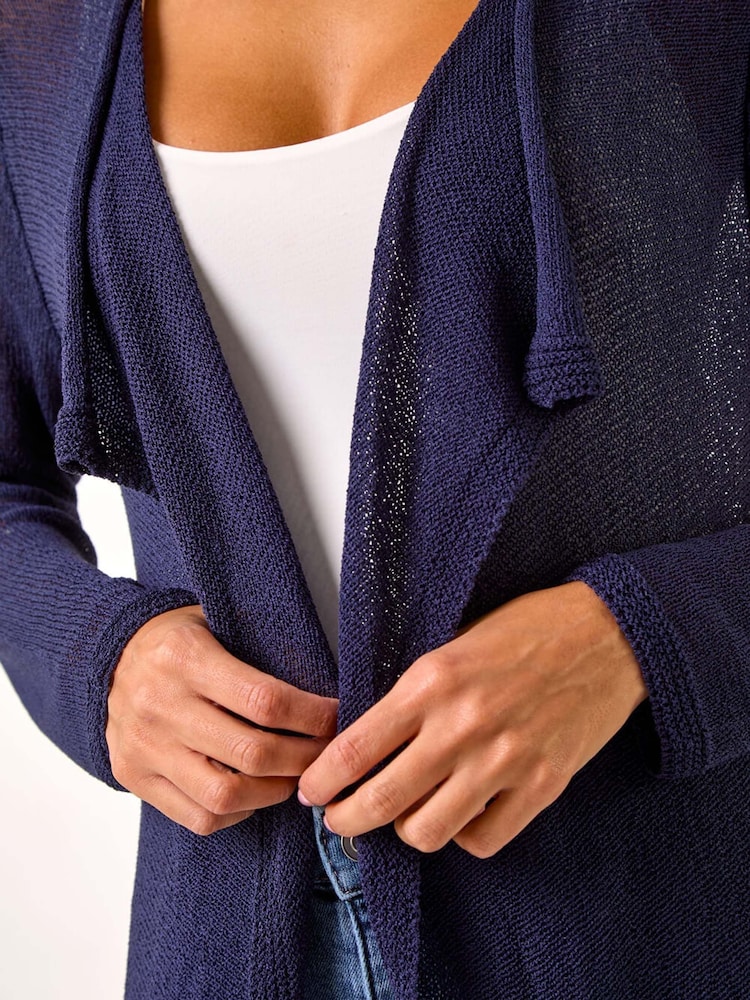 Azul - Roman Waterfall Knit Longline Cardigan - Imagen 5 de 5