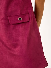 Roman Red Suedette Button Shift Stretch Dress - Image 5 of 5