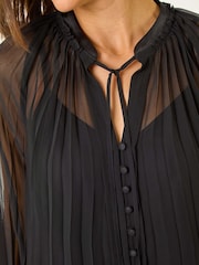Roman V-Neck Pleated Blouse - Image 5 of 5