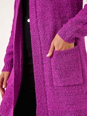 Roman Purple Textured Pocket Cardigan - Image 5 of 5