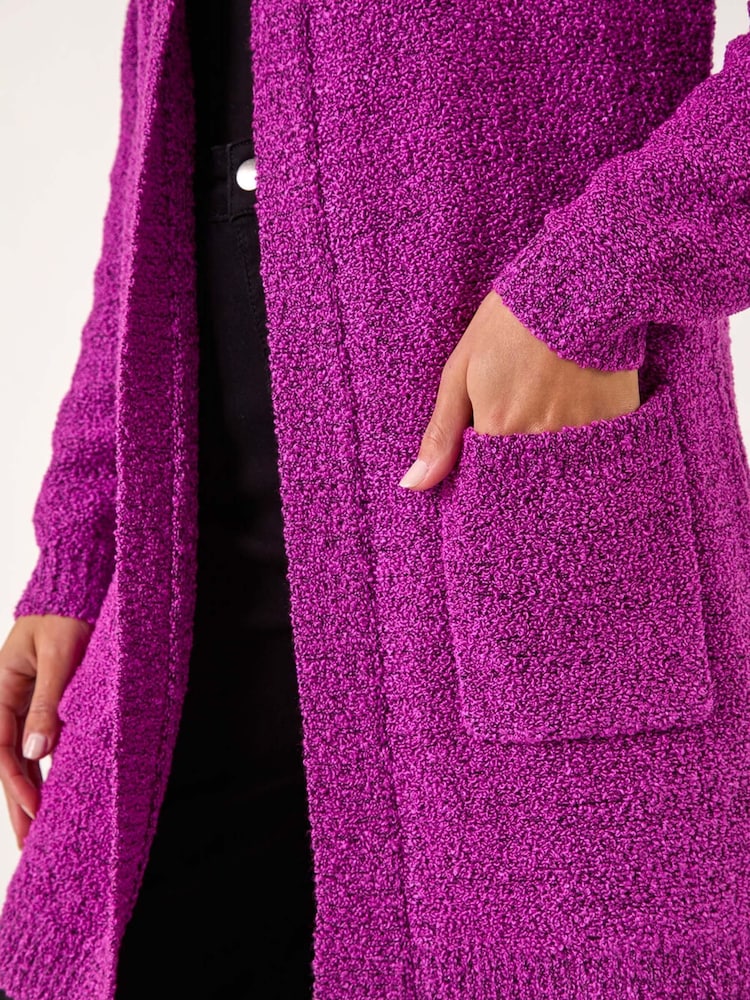 Roman Purple Textured Pocket Cardigan - Image 5 of 5