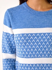 Roman Blue Striped Knitted Jumper - Image 5 of 5