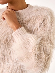 Roman Natural Striped Fluffy Knit Jumper - Image 5 of 5