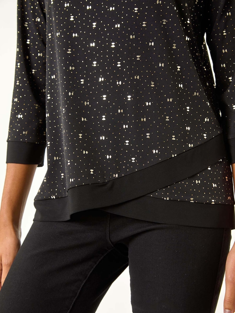 Roman Spot Foil Contrast Band Top - Imagen 5 de 5 Roman Spot Foil Contrast Band Top - Imagen 5 de 5