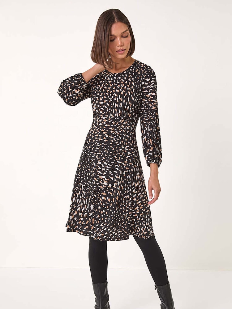 Roman Speckled Print Stretch Dress - Imagen 1 de 5 Roman Speckled Print Stretch Dress - Imagen 1 de 5