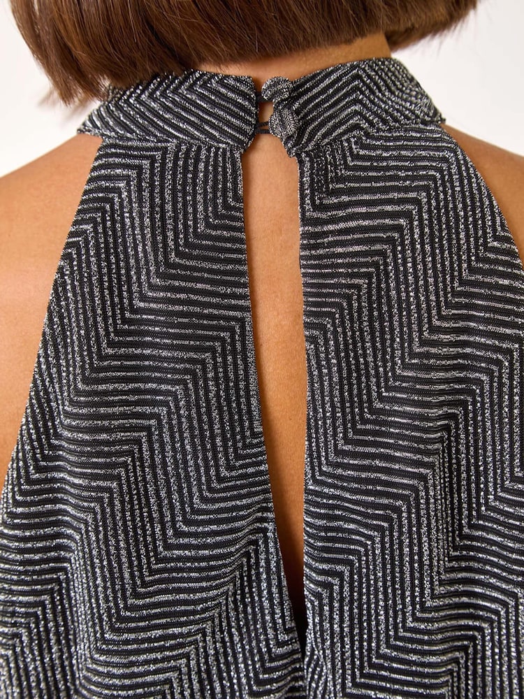 Roman – glitzerndes Neckholder-Midikleid mit Stretch - Bild 5 von 5 Roman – glitzerndes Neckholder-Midikleid mit Stretch - Bild 5 von 5