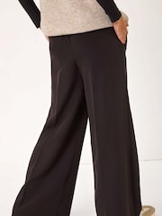 Pantalón de pierna ancha superelástico con lazo en el frente de Roman - Imagen 3 de 5