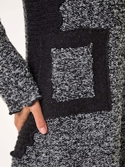 Roman Black Textured Pocket Detail Longline Jumper - Image 5 of 5