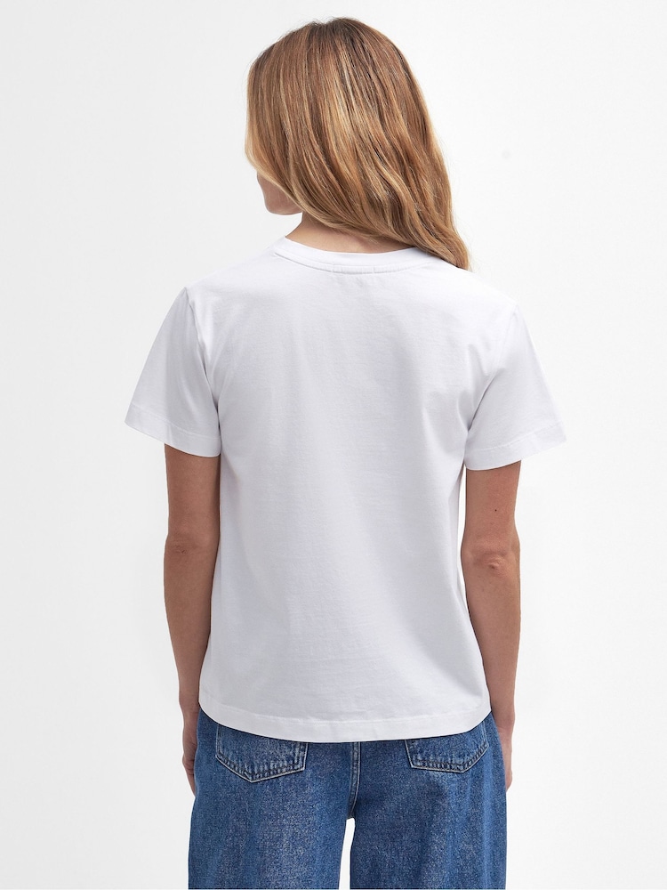 Barbour® White 100% Cotton Ella T-Shirt - Image 2 of 4