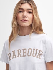 Barbour® White 100% Cotton Ella T-Shirt - Image 3 of 4