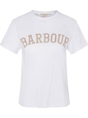 Barbour® White 100% Cotton Ella T-Shirt - Image 4 of 4