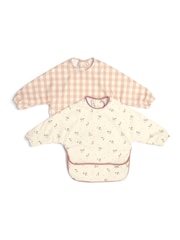 Mamas & Papas Berry Picnic 2 Pack Long Sleeve Messy Bib - Image 3 of 6
