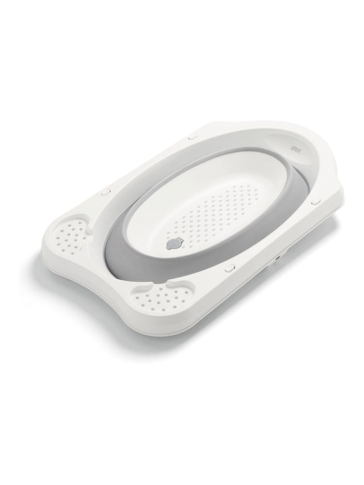 Mamas & Papas White Grey Collapsible Baby Bath - Image 2 of 2