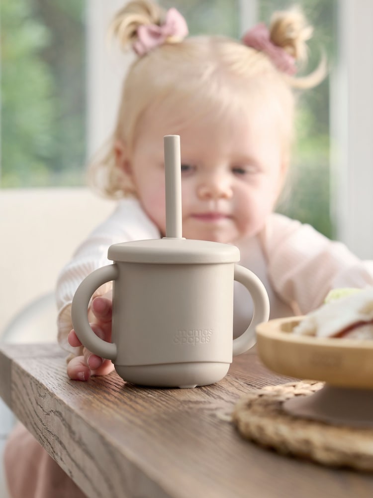 Mamas & Papas Truffle Silicone 3 in 1 Sippy Cup - Image 1 of 5