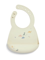Mamas & Papas Dino Teal Silicone Bibs 2 Pack - Image 5 of 5