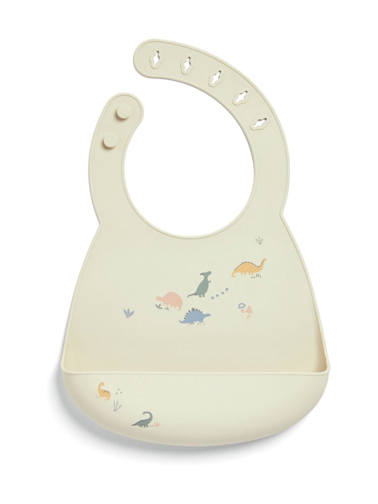 Mamas & Papas Dino Teal Silicone Bibs 2 Pack - Image 5 of 5