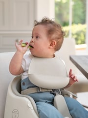 Mamas & Papas 2 Pack Neutral Speckle Silicone Bibs - Image 1 of 5