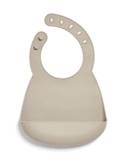 Mamas & Papas 2 Pack Neutral Speckle Silicone Bibs - Image 5 of 5