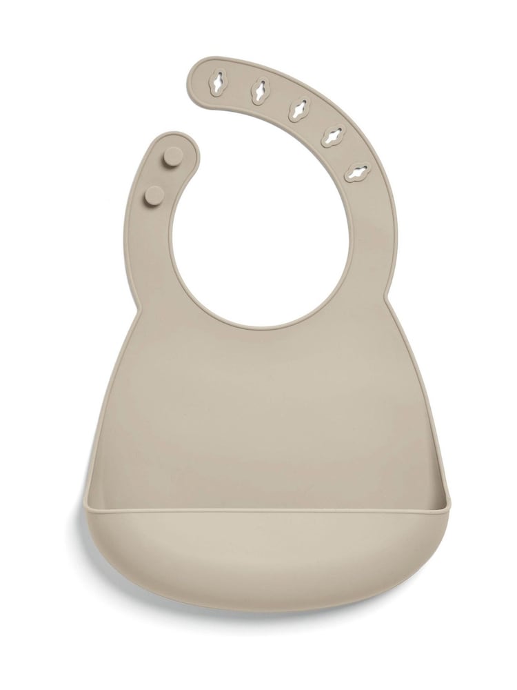 Mamas & Papas 2 Pack Neutral Speckle Silicone Bibs - Image 5 of 5