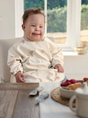Mamas & Papas Bonjour Bebe Long Sleeve Messy Bibs 2 Pack - Image 1 of 7