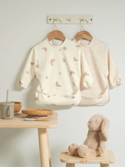 Mamas & Papas Bonjour Bebe Long Sleeve Messy Bibs 2 Pack - Image 3 of 7