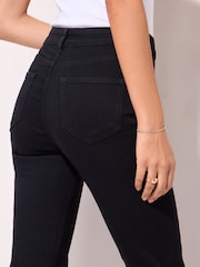Friends Like These Black Petite Elasticated Waist Denim Jeggings - Image 3 of 5