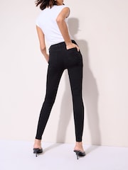 Friends Like These Black Petite Elasticated Waist Denim Jeggings - Image 5 of 5