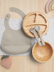 Mamas & Papas Truffle 4 Piece Bamboo Weaning Starter Kit - Truffle - Image 2 of 9