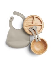 Mamas & Papas Truffle 4 Piece Bamboo Weaning Starter Kit - Truffle - Image 3 of 9