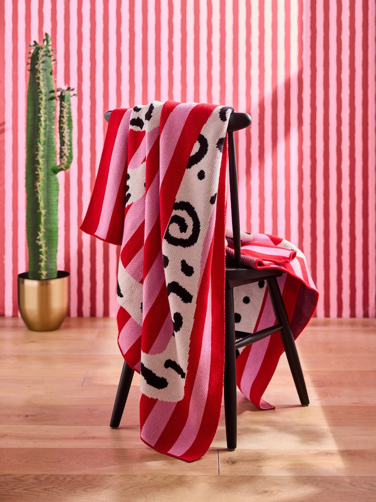 Eleanor Bowmer Pink Cat Knitted Throw - Image 2 of 4