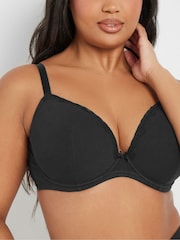 Yours Curve Black Cotton Padded Bra 3 Pack - Image 6 of 7