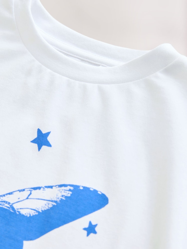 Blanc - T-shirt oversize 100% coton Olivia Rodridge sous licence (3-16ans) - Image 3 of 4