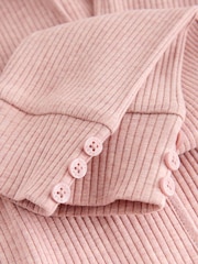 Light Pink Ribbed Hooded Cardigan and Leggings Set (3mths-7yrs) - Image 10 of 10