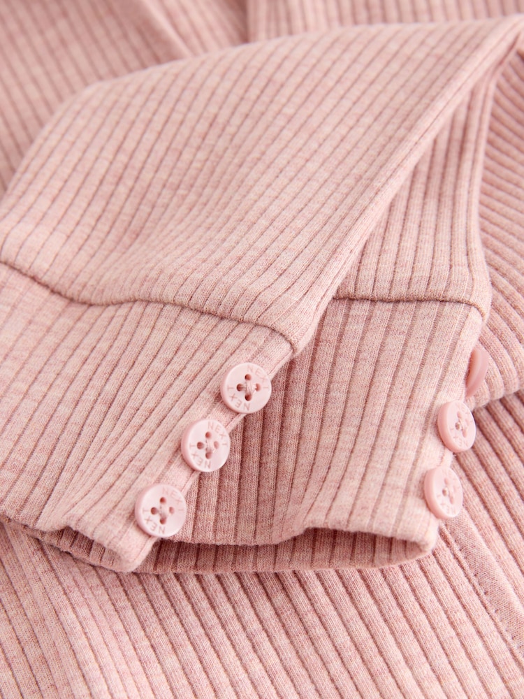 Light Pink Ribbed Hooded Cardigan and Leggings Set (3mths-7yrs) - Image 10 of 10