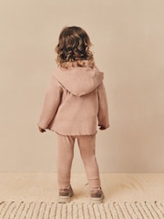 Light Pink Ribbed Hooded Cardigan and Leggings Set (3mths-7yrs) - Image 3 of 10