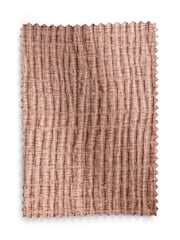 Pink Crinkle Chenille Eyelet Lined Curtains - Image 6 of 6